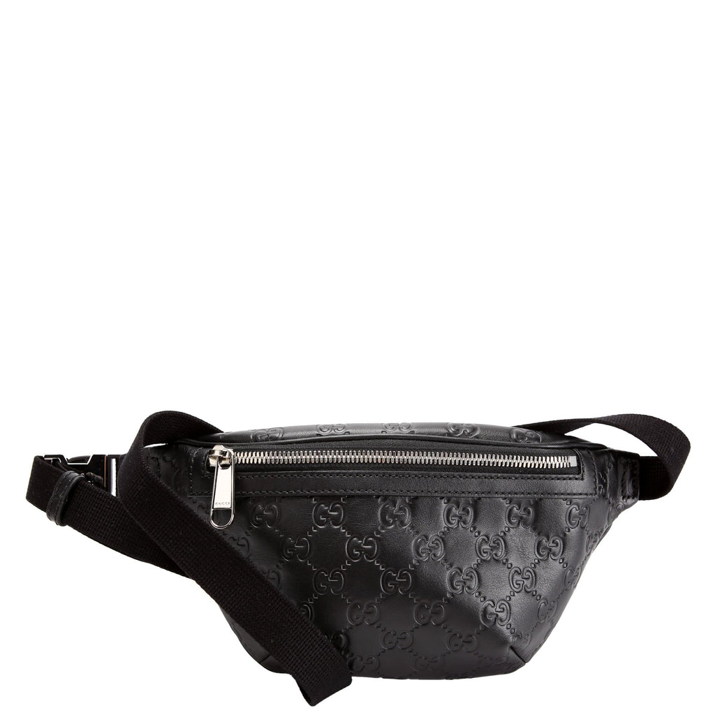 779896 GG Embossed Belt Bag Black
