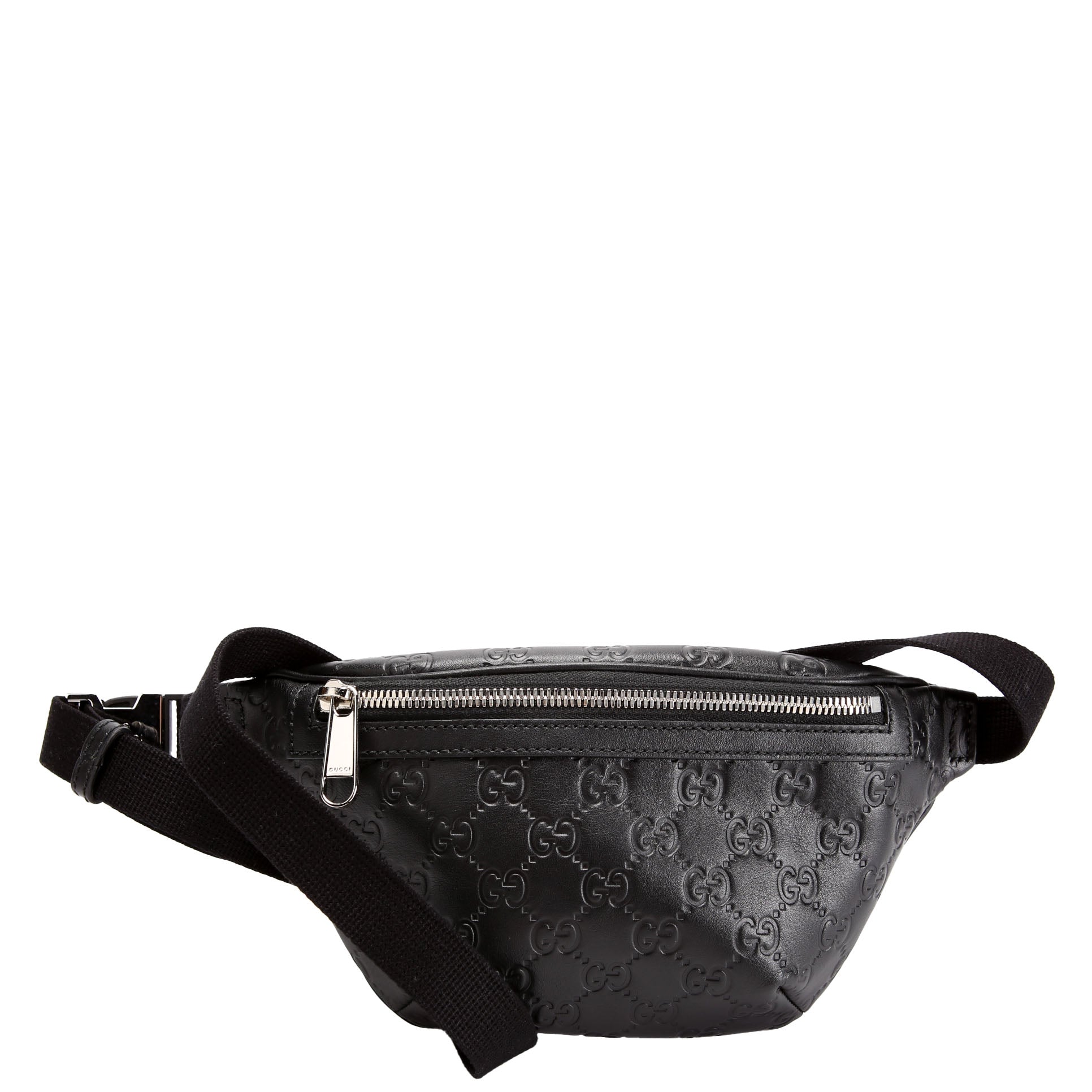 779896 GG Embossed Belt Bag Black