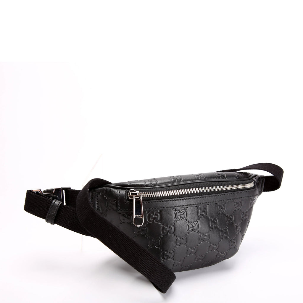 779896 GG Embossed Belt Bag Black