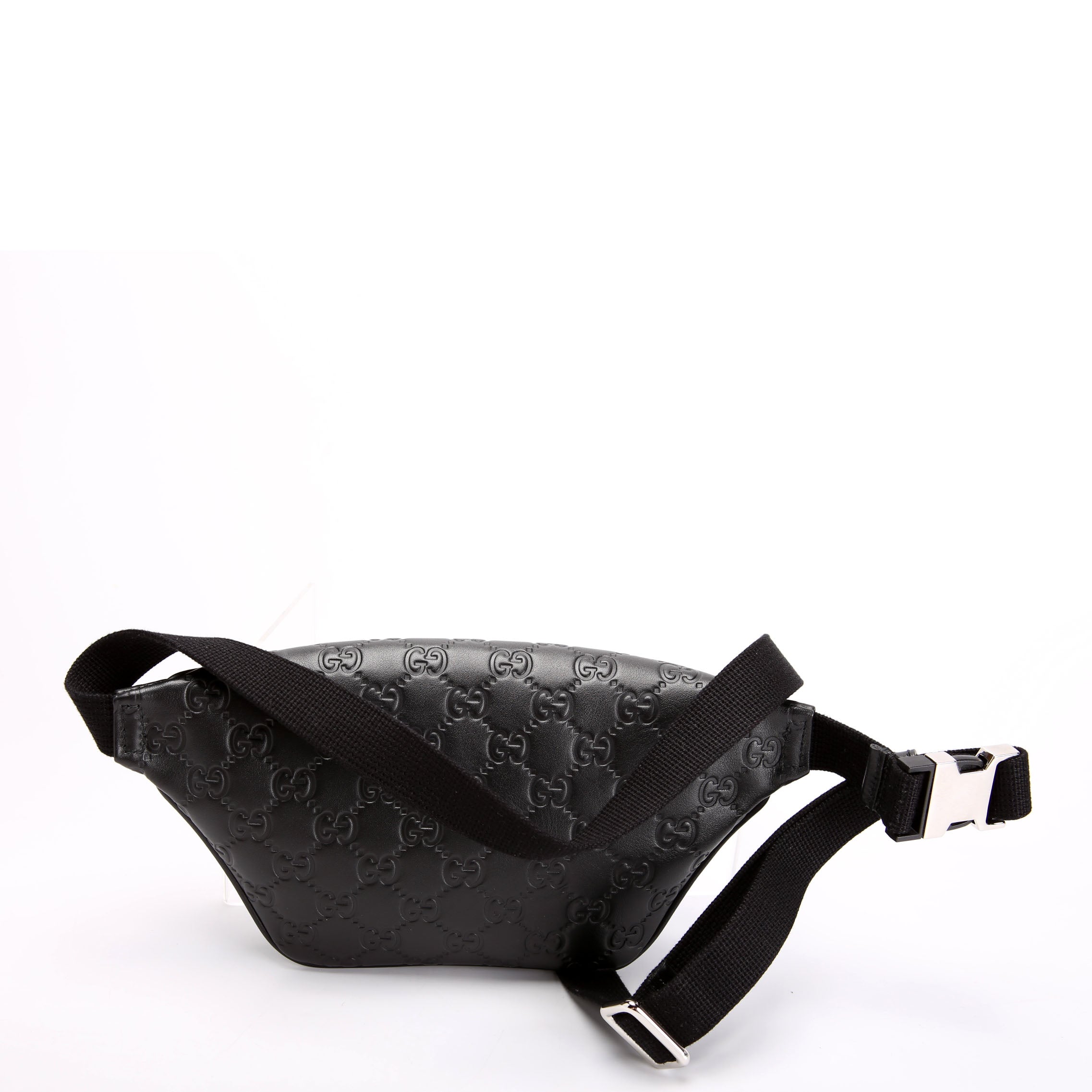 779896 GG Embossed Belt Bag Black