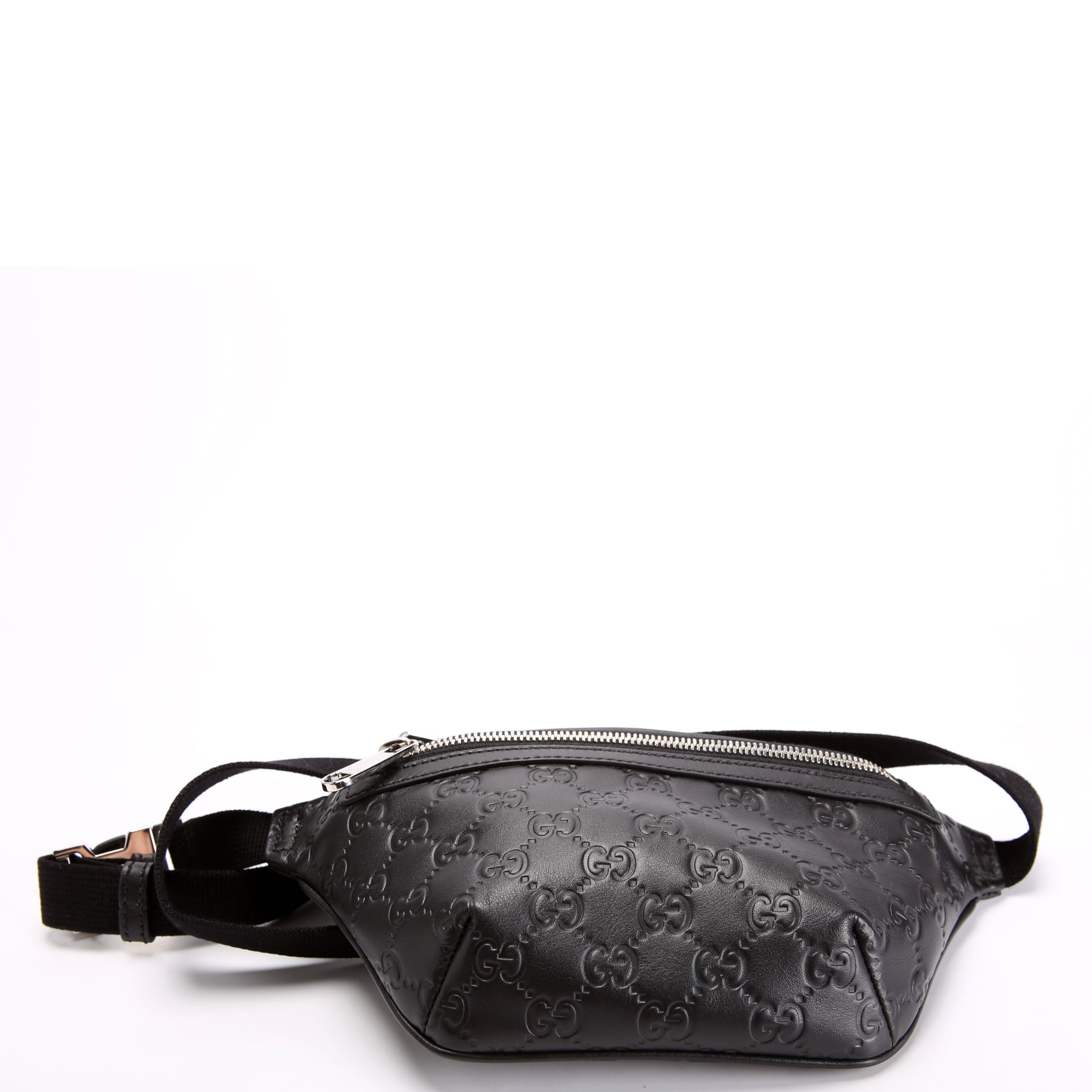 779896 GG Embossed Belt Bag Black
