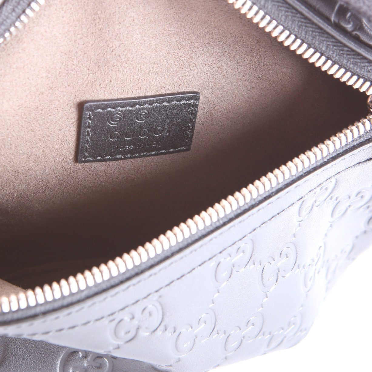 779896 GG Embossed Belt Bag Black
