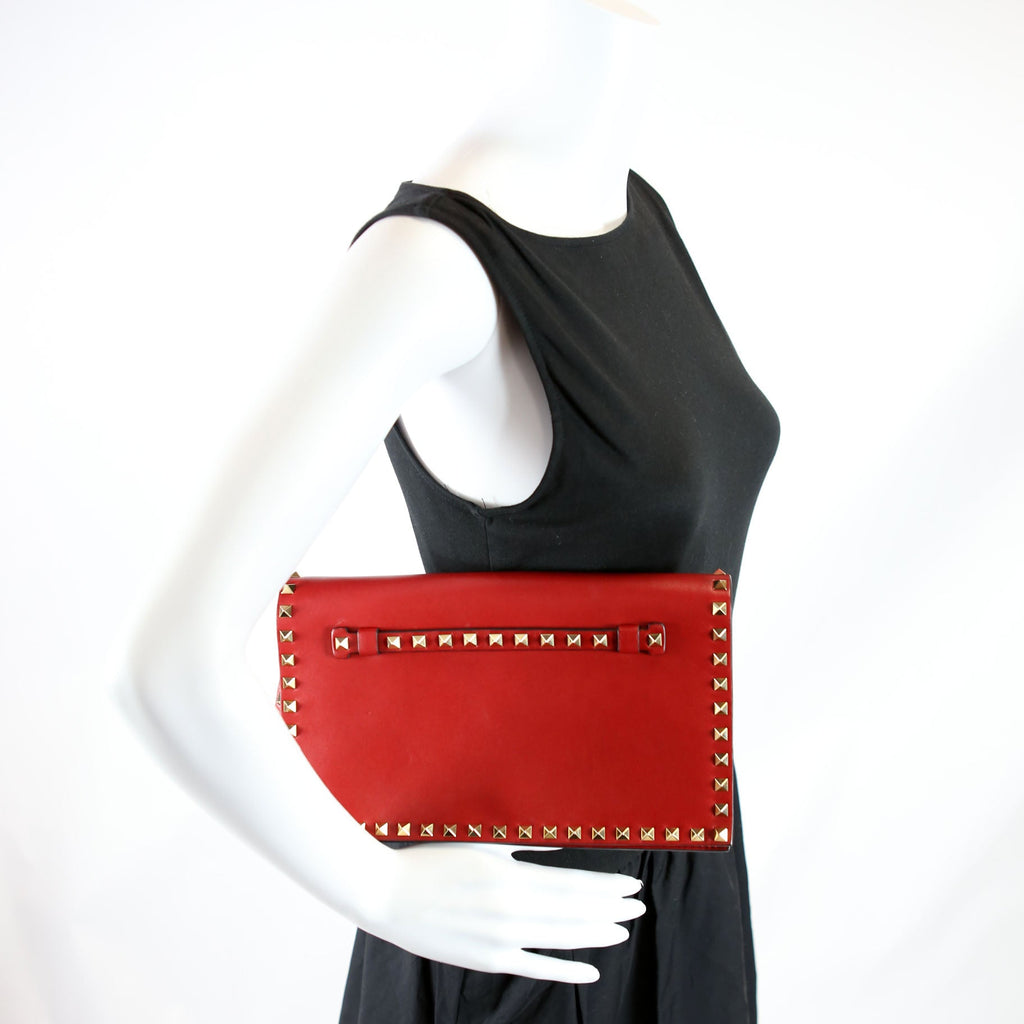 Rockstud Flap Wristlet