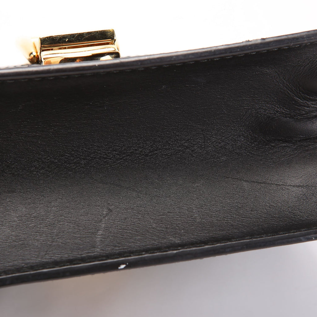 Gucci 431666 Sylvie Mini Shoulder Bag Leather Black