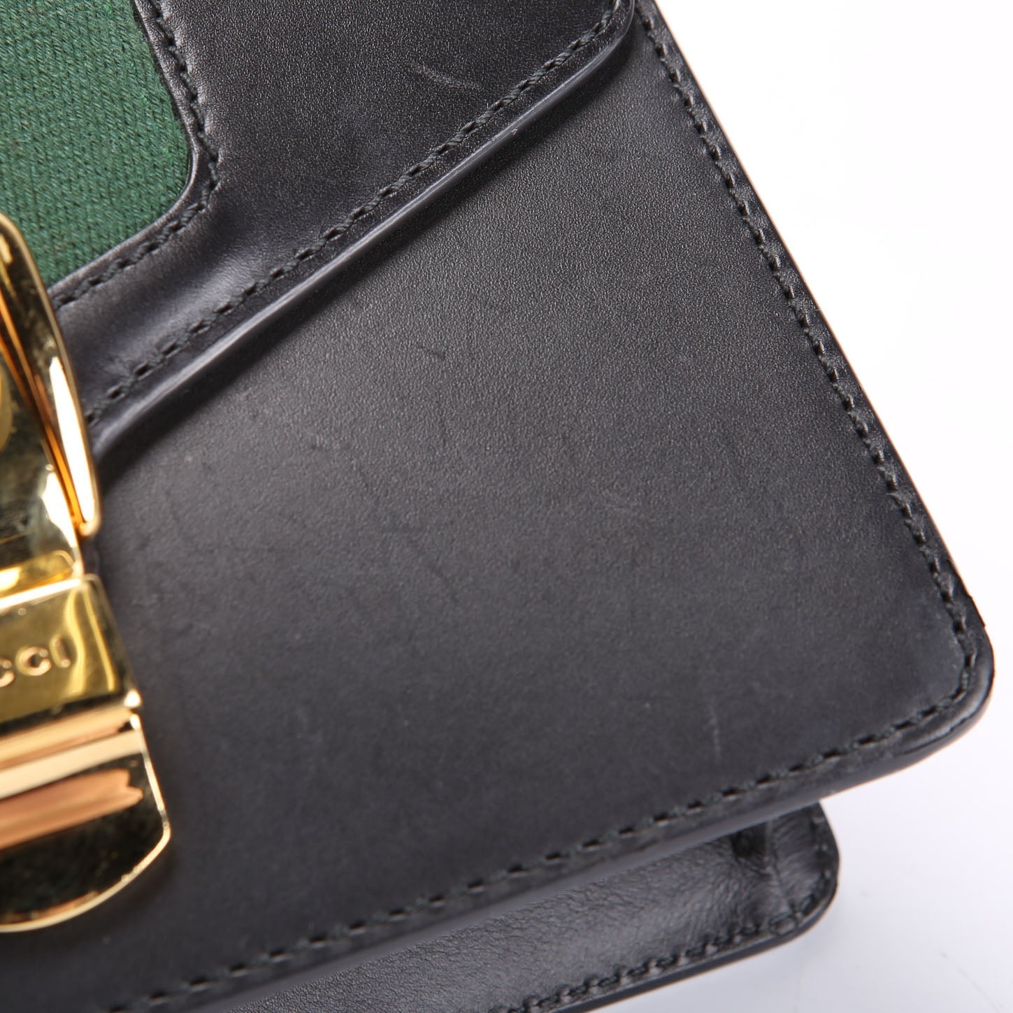 Gucci 431666 Sylvie Mini Shoulder Bag Leather Black