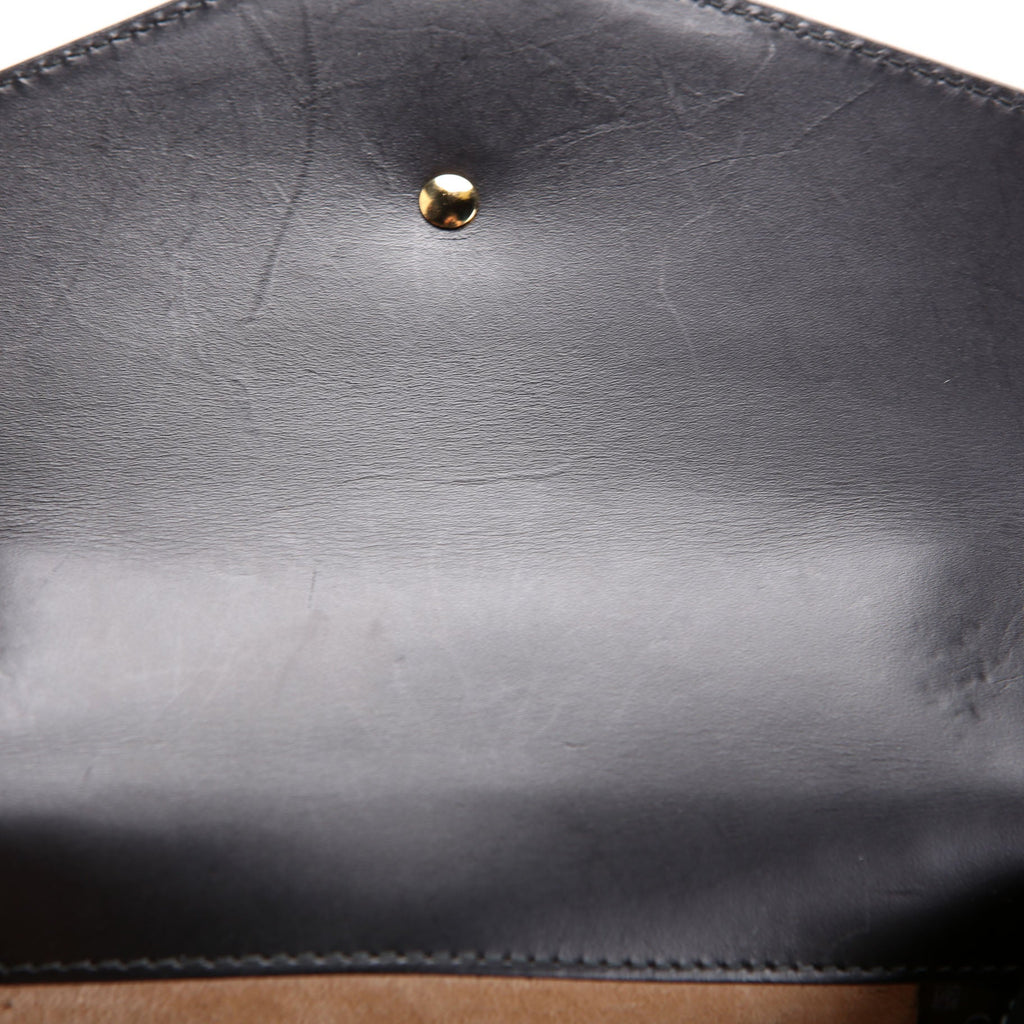 Gucci 431666 Sylvie Mini Shoulder Bag Leather Black