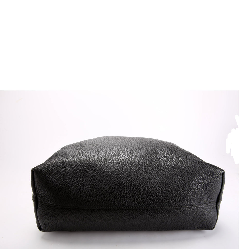 1BG865 Vitello Phenix Shopper Tote Black