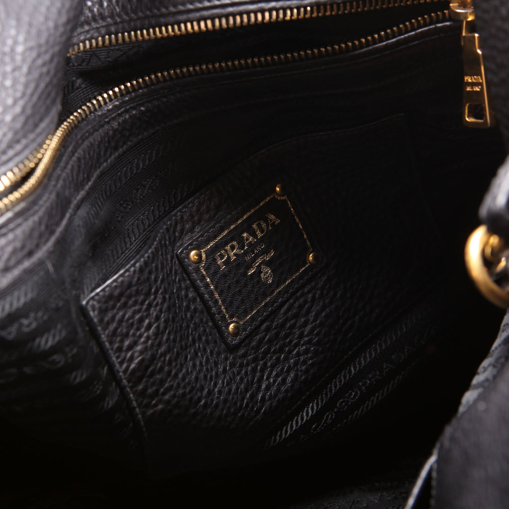 1BG865 Vitello Phenix Shopper Tote Black