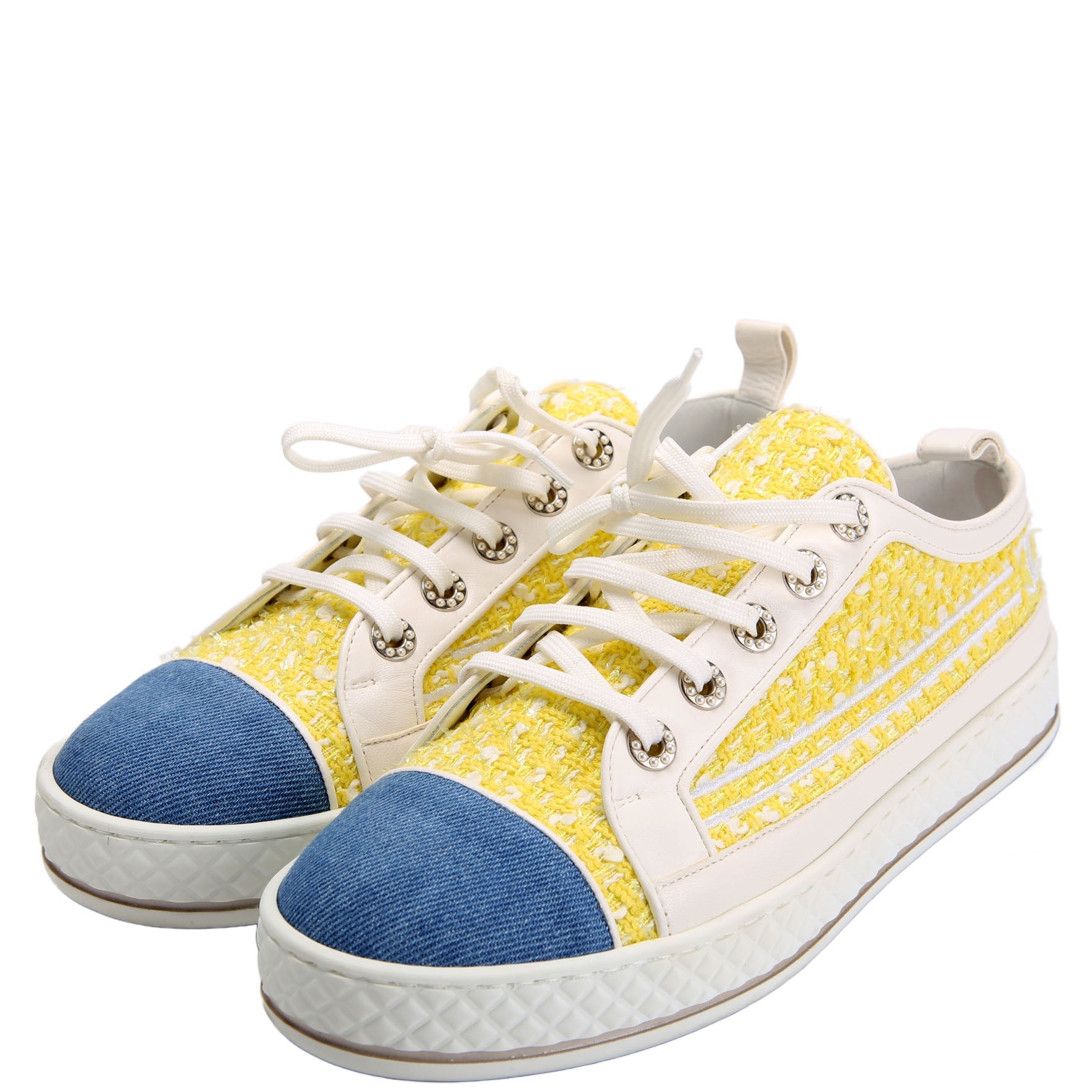 Tweed Low Top Sneakers Size 39