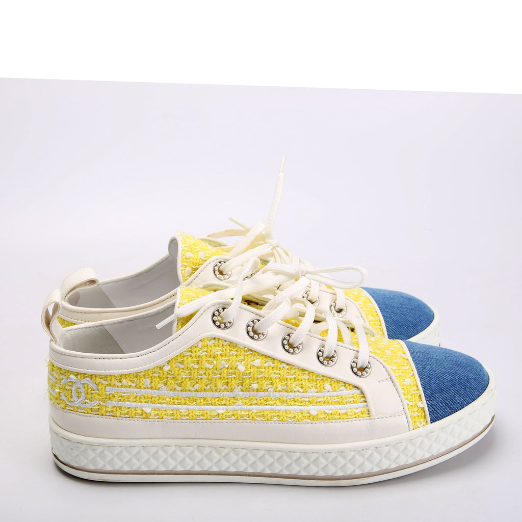Tweed Low Top Sneakers Size 39