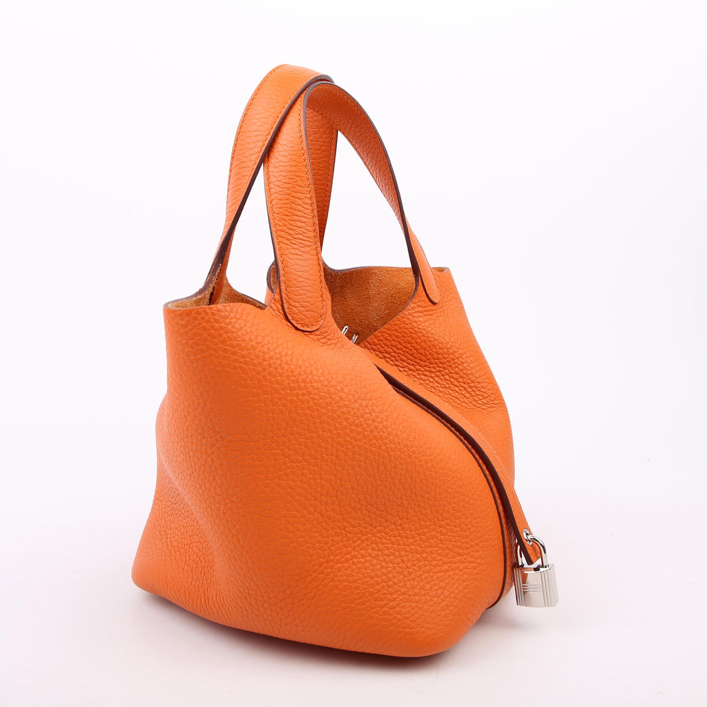 Hermes Picotin 18 Clemence Orange