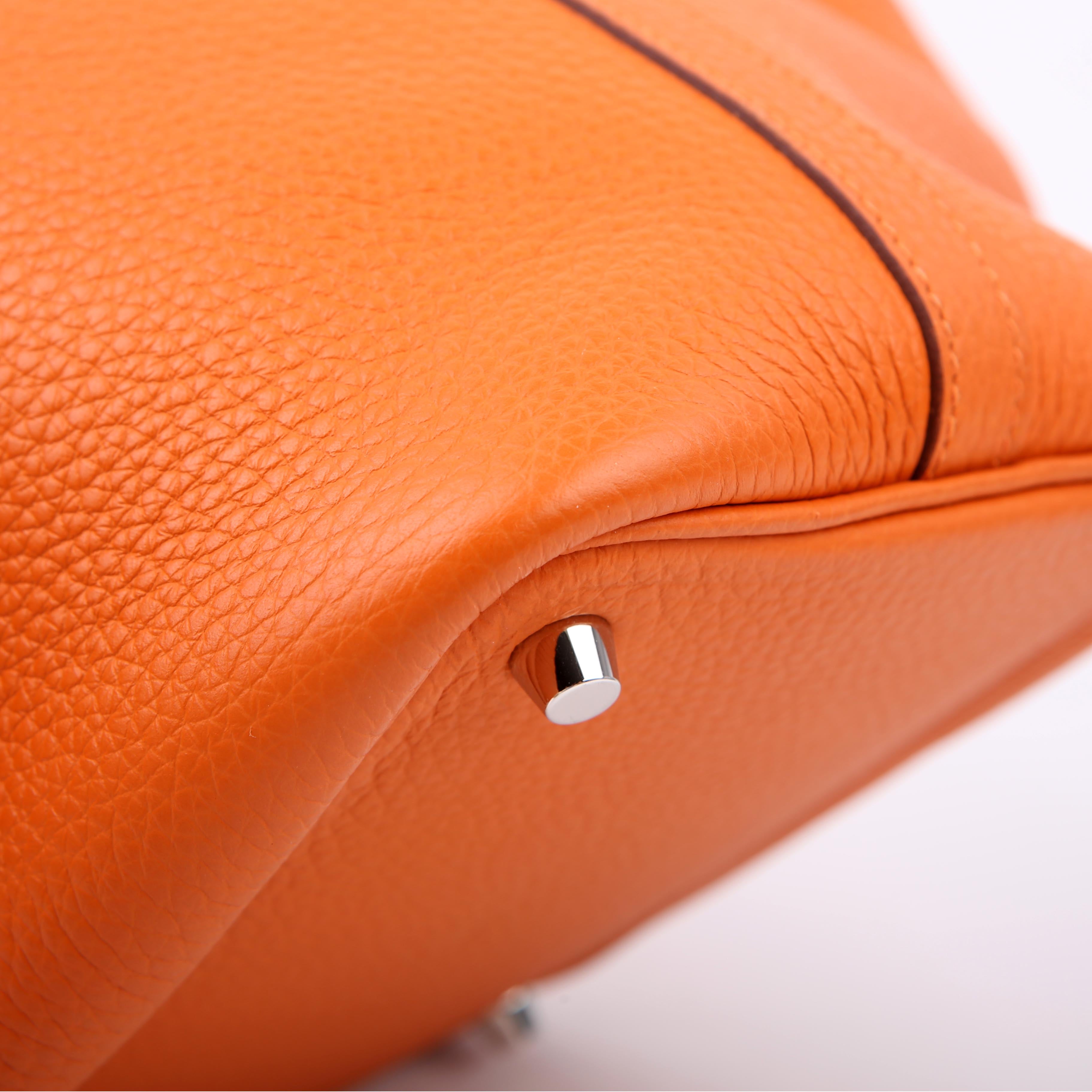 Hermes Picotin 18 Clemence Orange