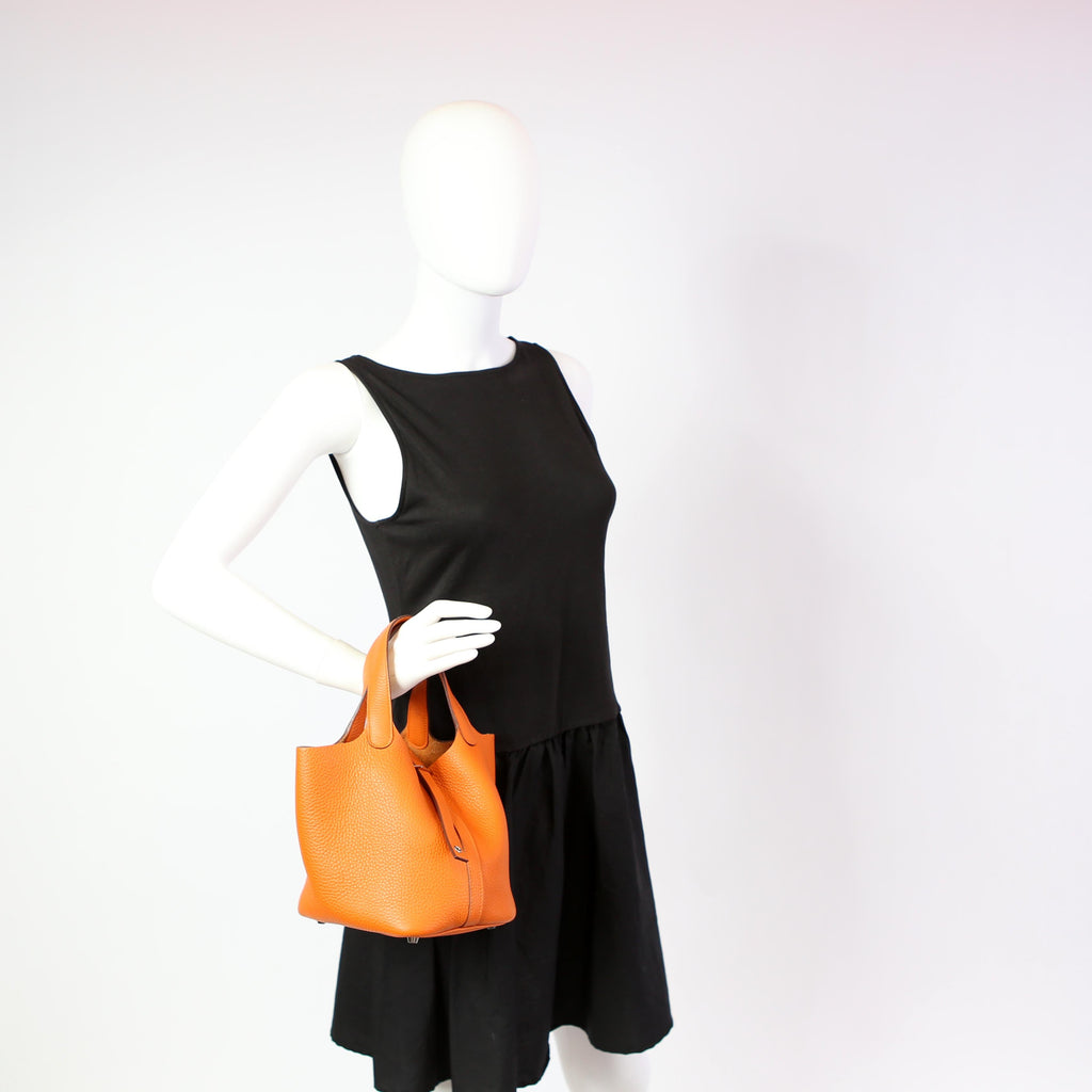 Hermes Picotin 18 Clemence Orange
