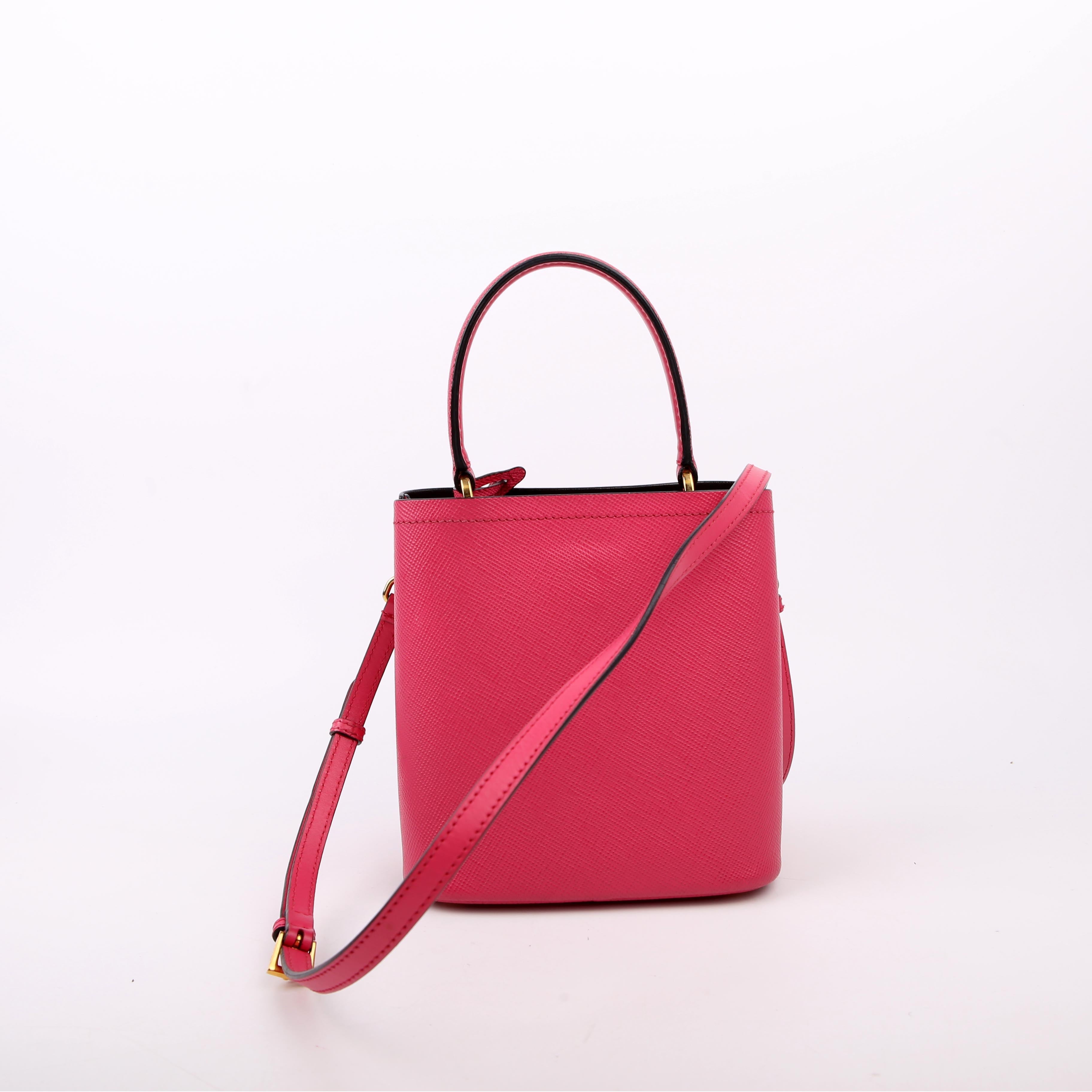 Prada Saffiano Cuir Small Panier Bag Pink