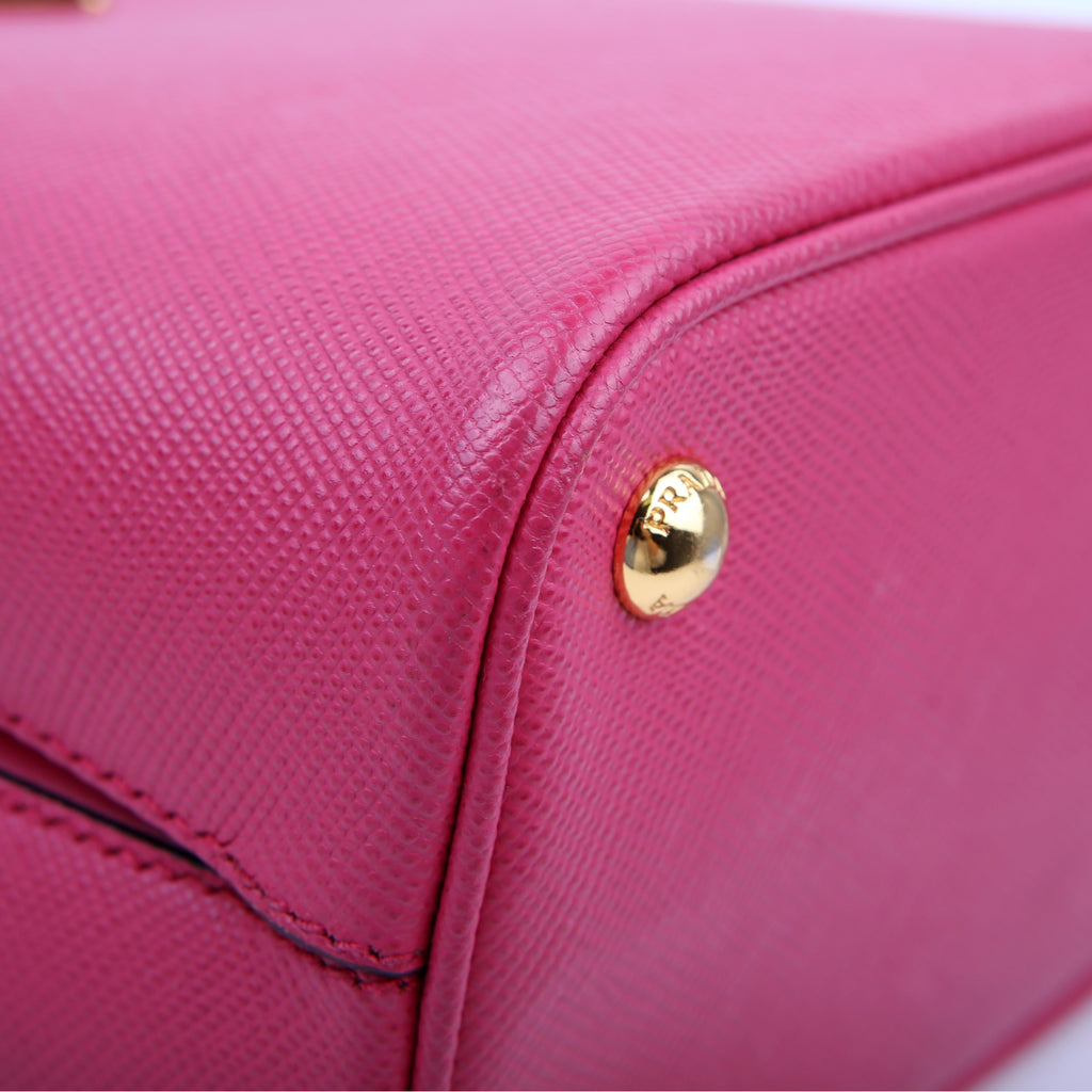 Prada Saffiano Cuir Small Panier Bag Pink