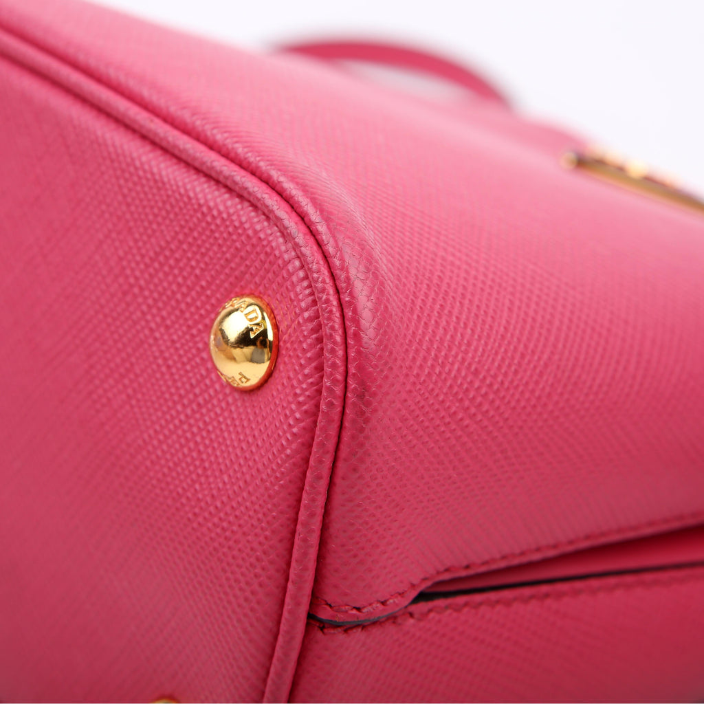 Prada Saffiano Cuir Small Panier Bag Pink