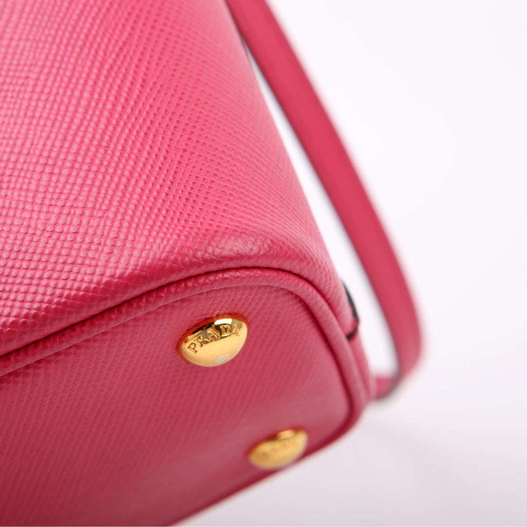 Prada Saffiano Cuir Small Panier Bag Pink