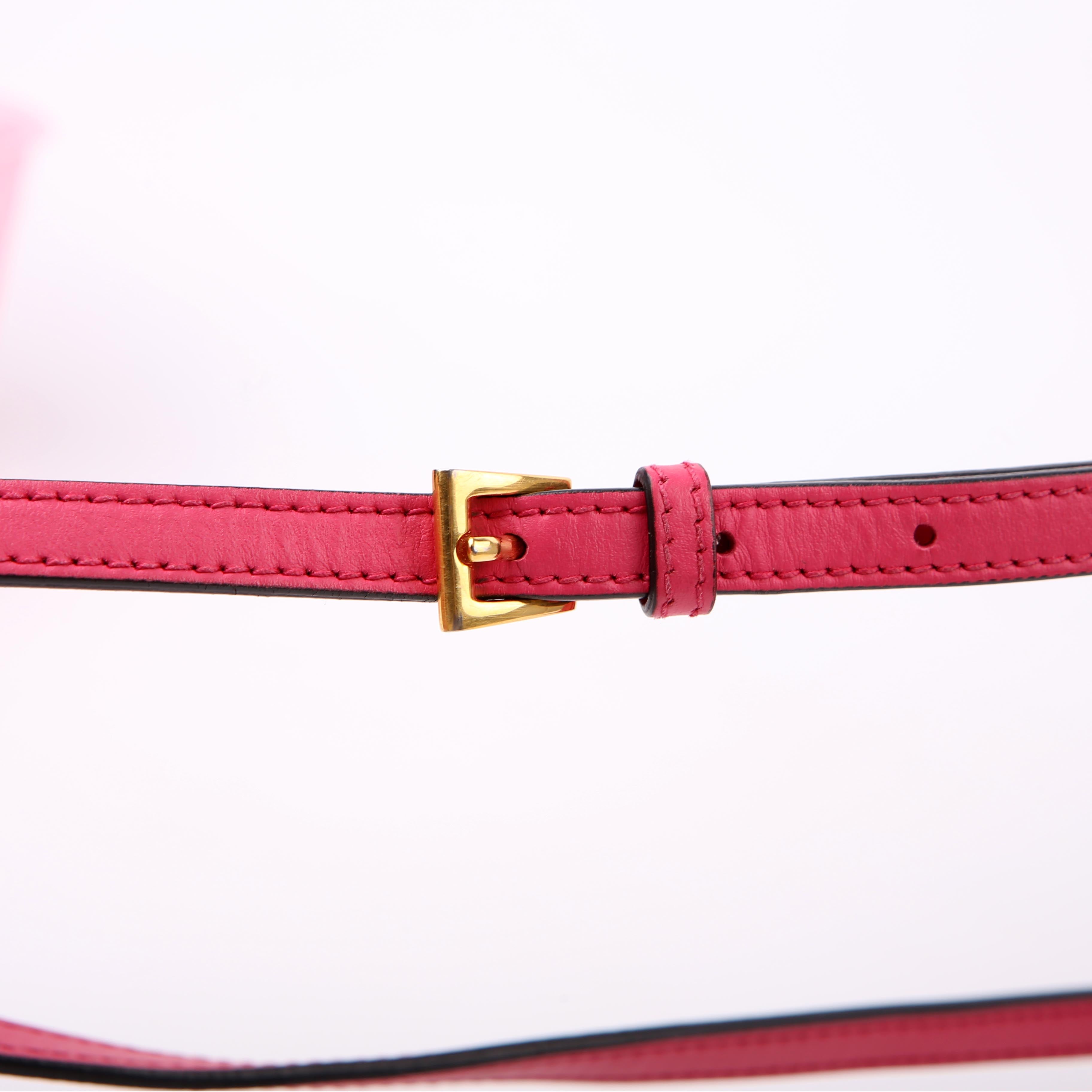Prada Saffiano Cuir Small Panier Bag Pink