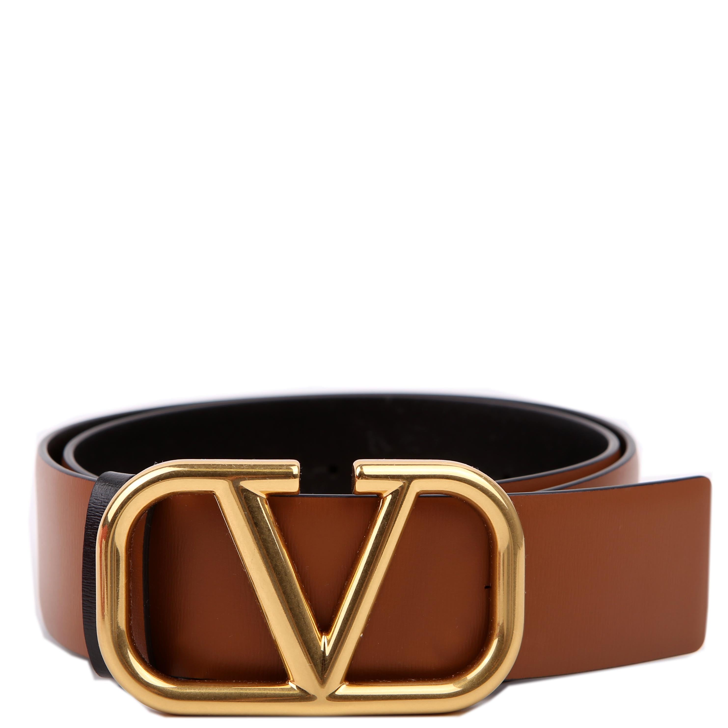 Vlogo Signature Leather Belt 40MM Size 75/30 Brown