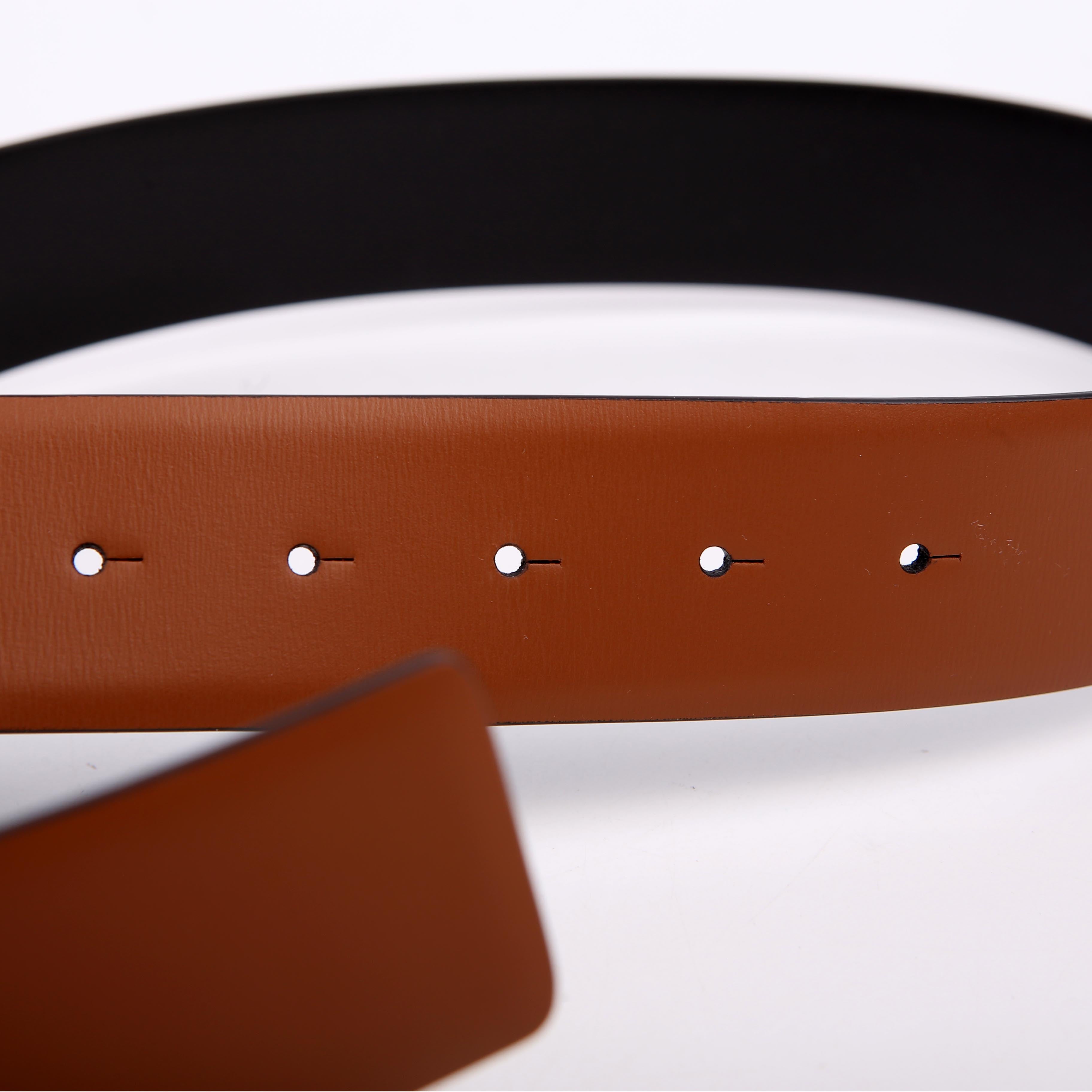 Vlogo Signature Leather Belt 40MM Size 75/30 Brown
