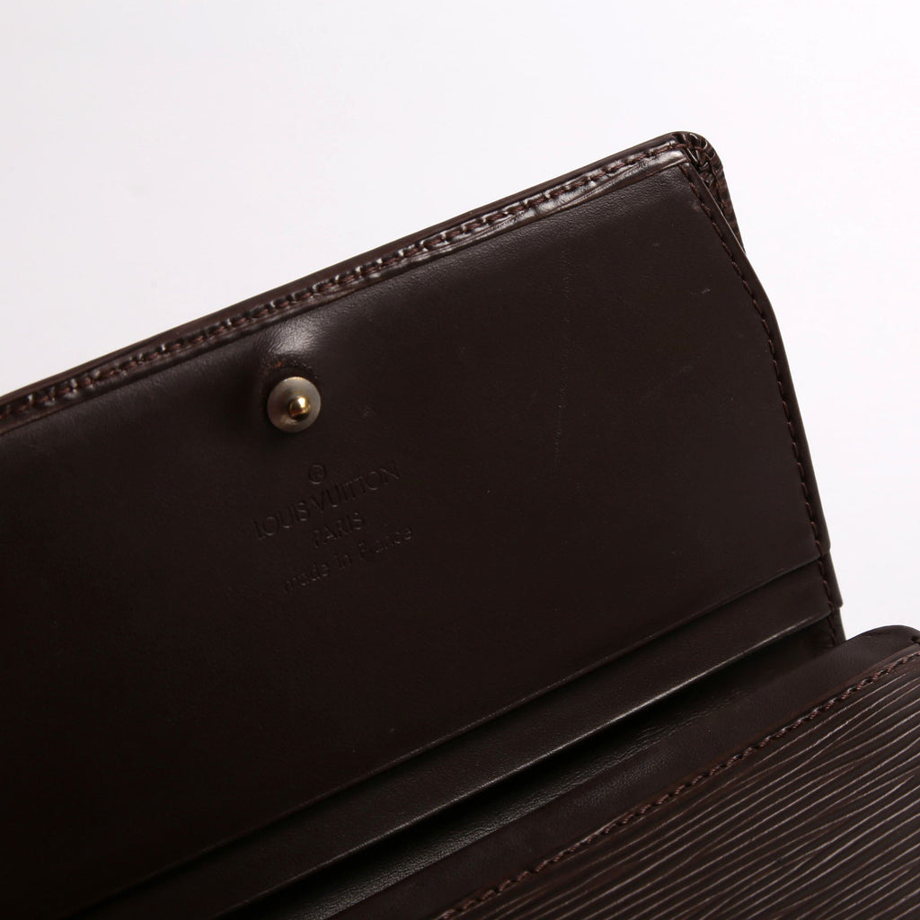Porte Monnaie Billets Tresor Wallet Epi Brown