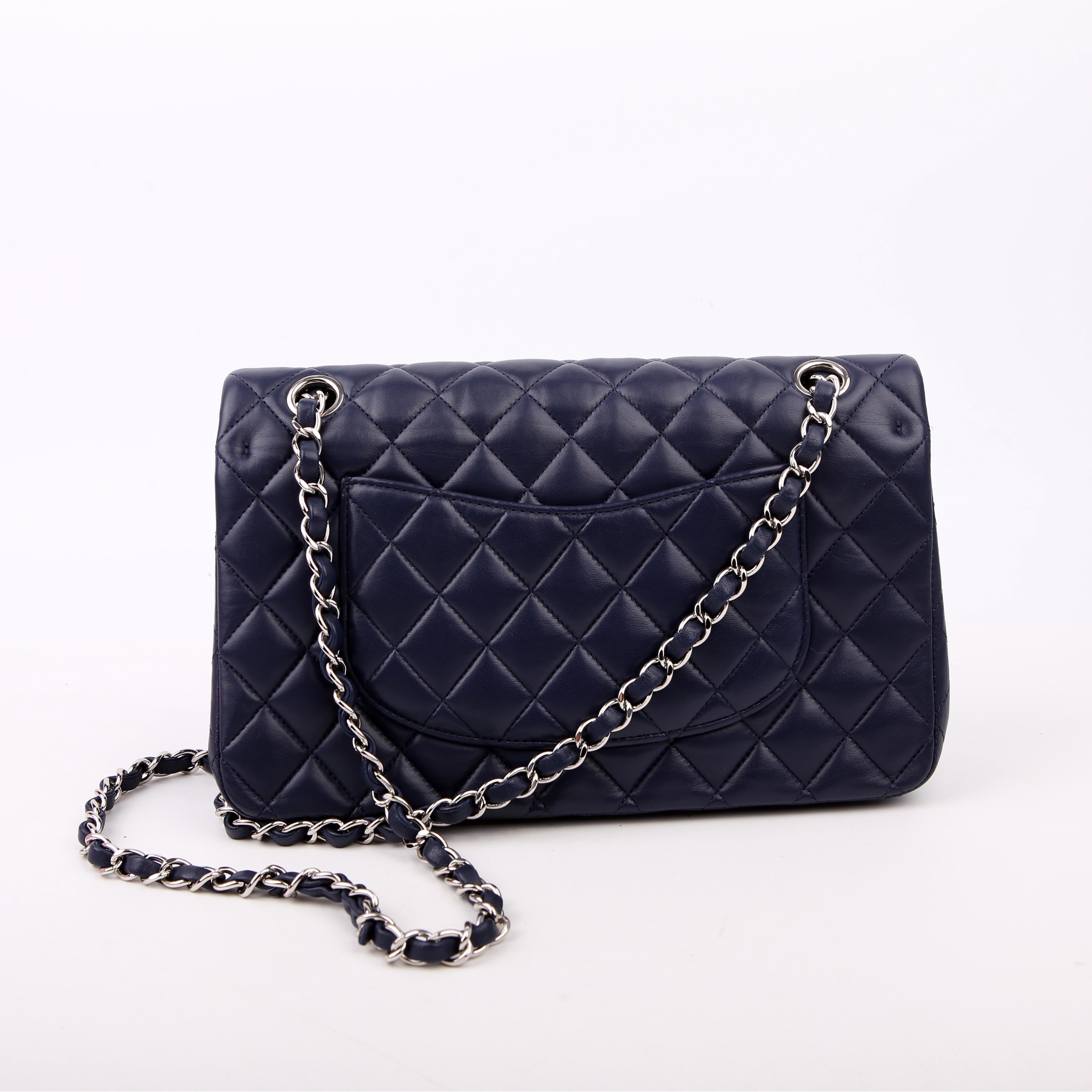 Classic Flap Medium Lambskin Blue 29M