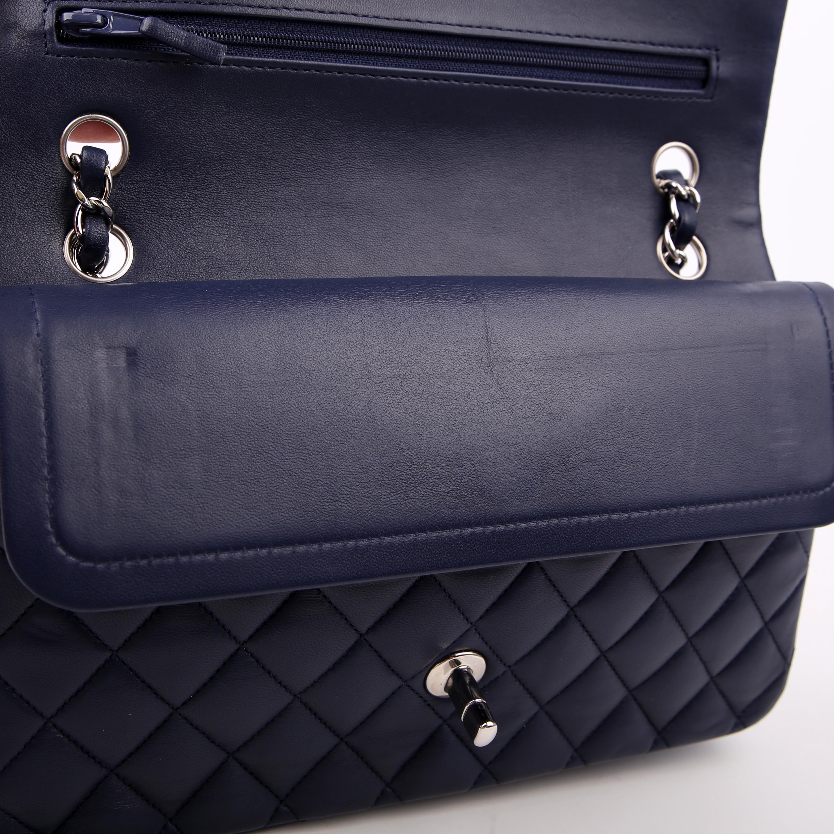 Classic Flap Medium Lambskin Blue 29M