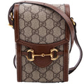 Gucci 625615 Horsebit 1955 GG Supreme Mini Bag White
