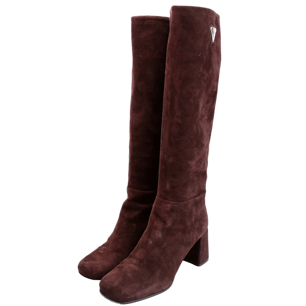 Suede Knee High Boots Size 38.5