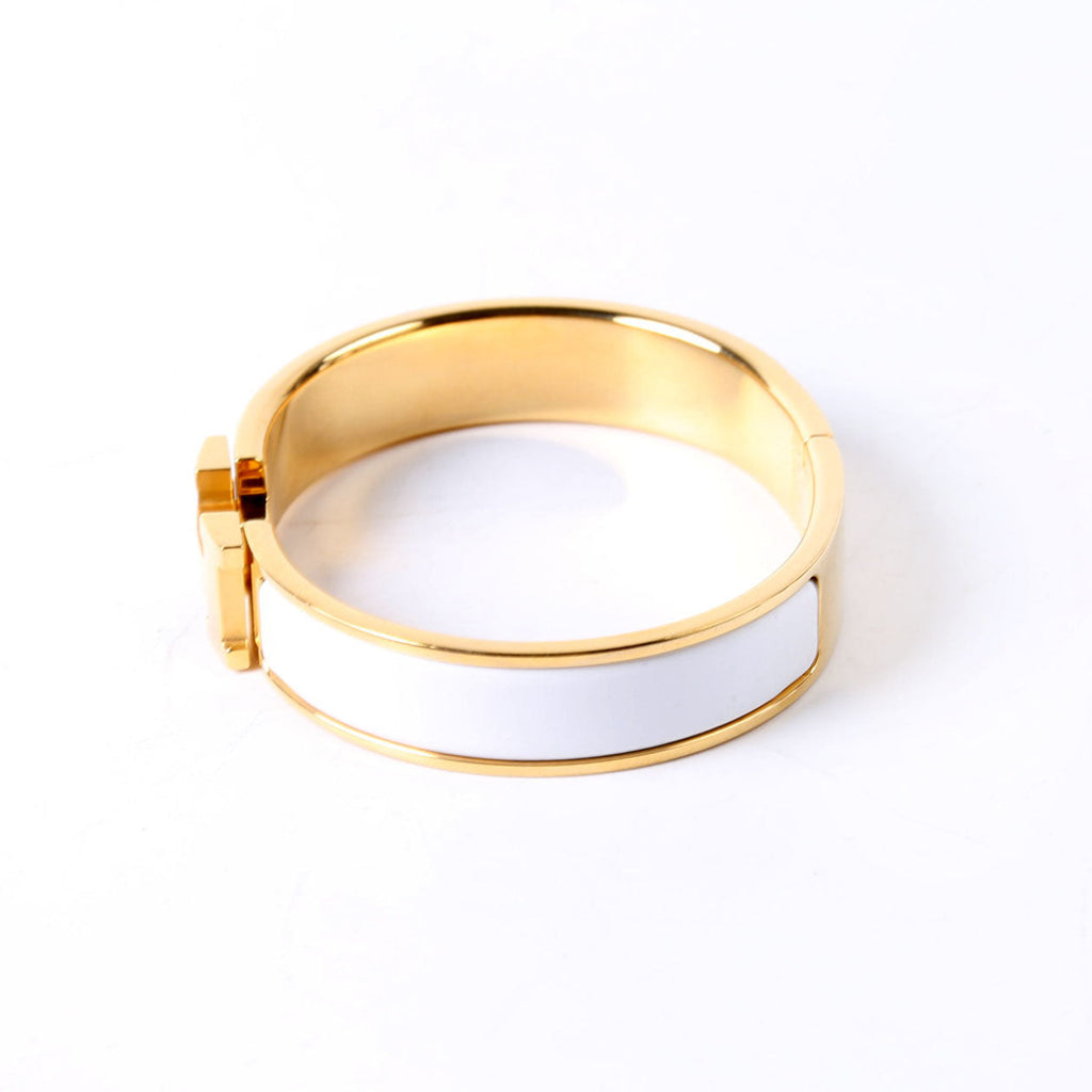 Clic Clac Narrow PM Bracelet Gold/White