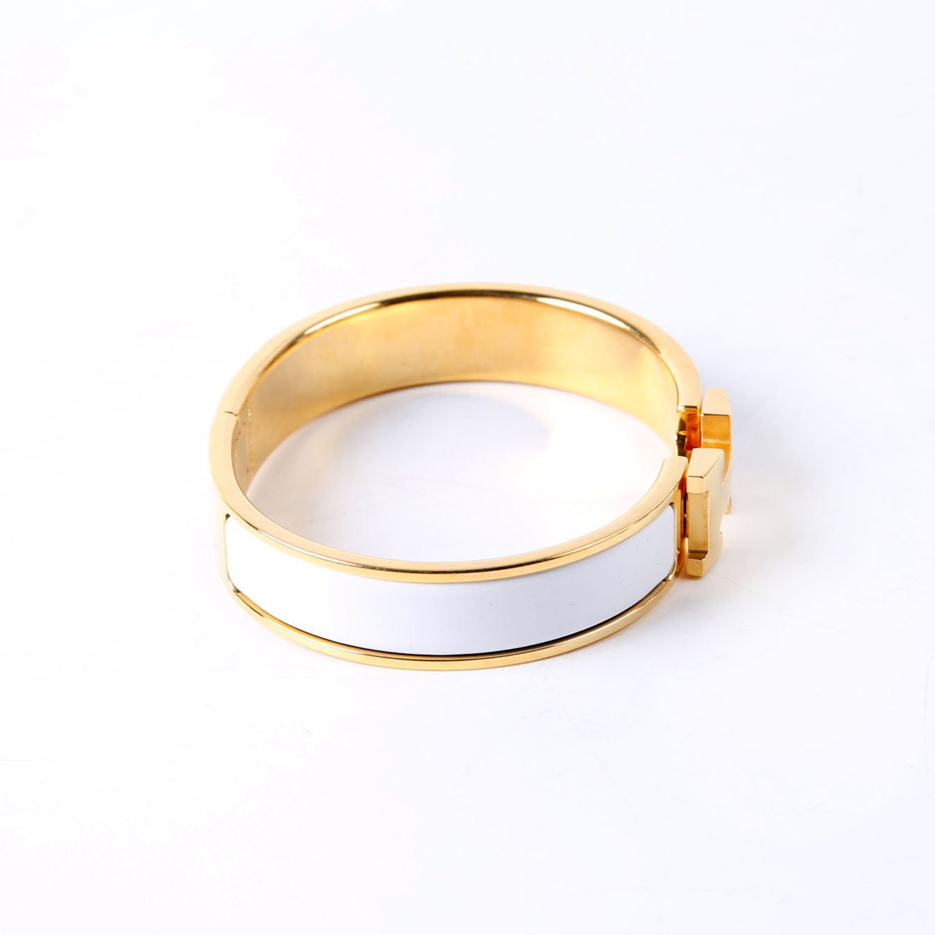 Clic Clac Narrow PM Bracelet Gold/White