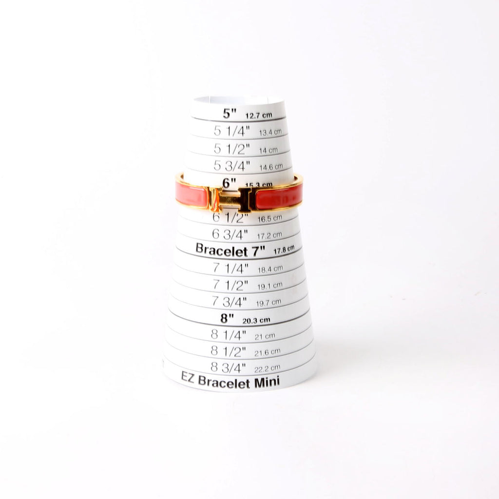 Hermes Clic Clac Narrow PM Bracelet Gold/Coral