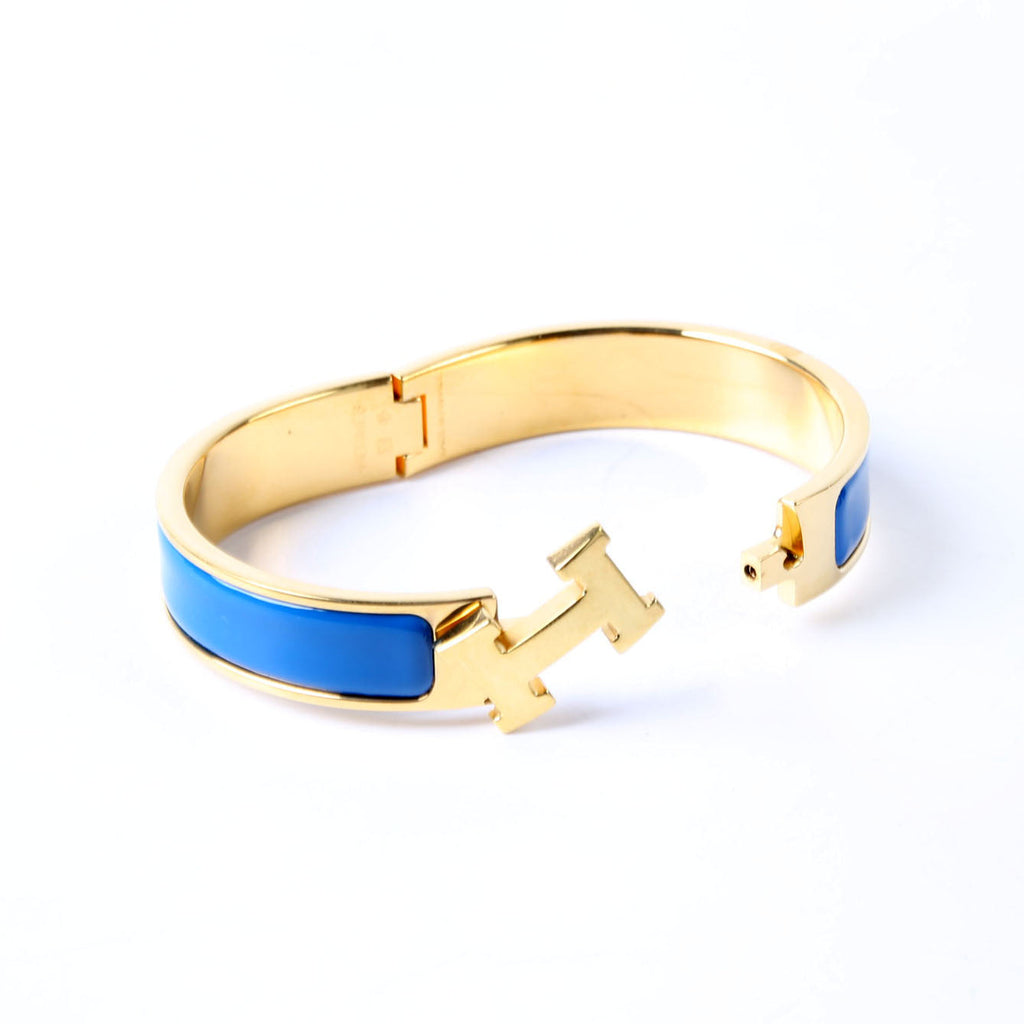 Clic Clac Narrow PM Bracelet Gold/Blue