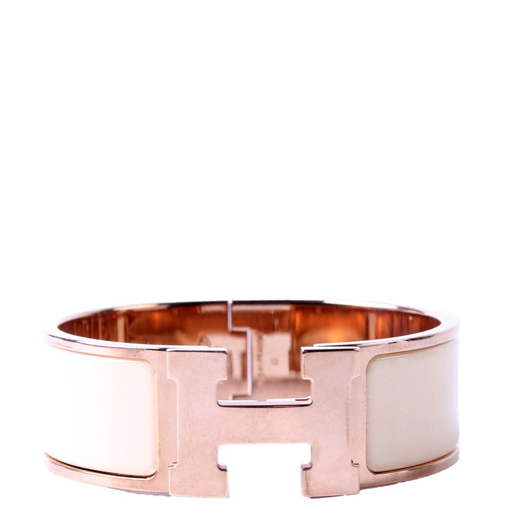 Clic Clac Wide PM Bracelet Gold/Cream