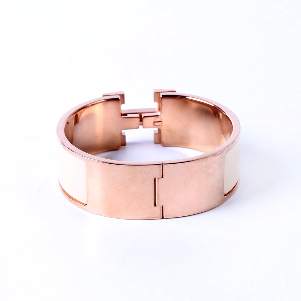 Clic Clac Wide PM Bracelet Gold/Cream