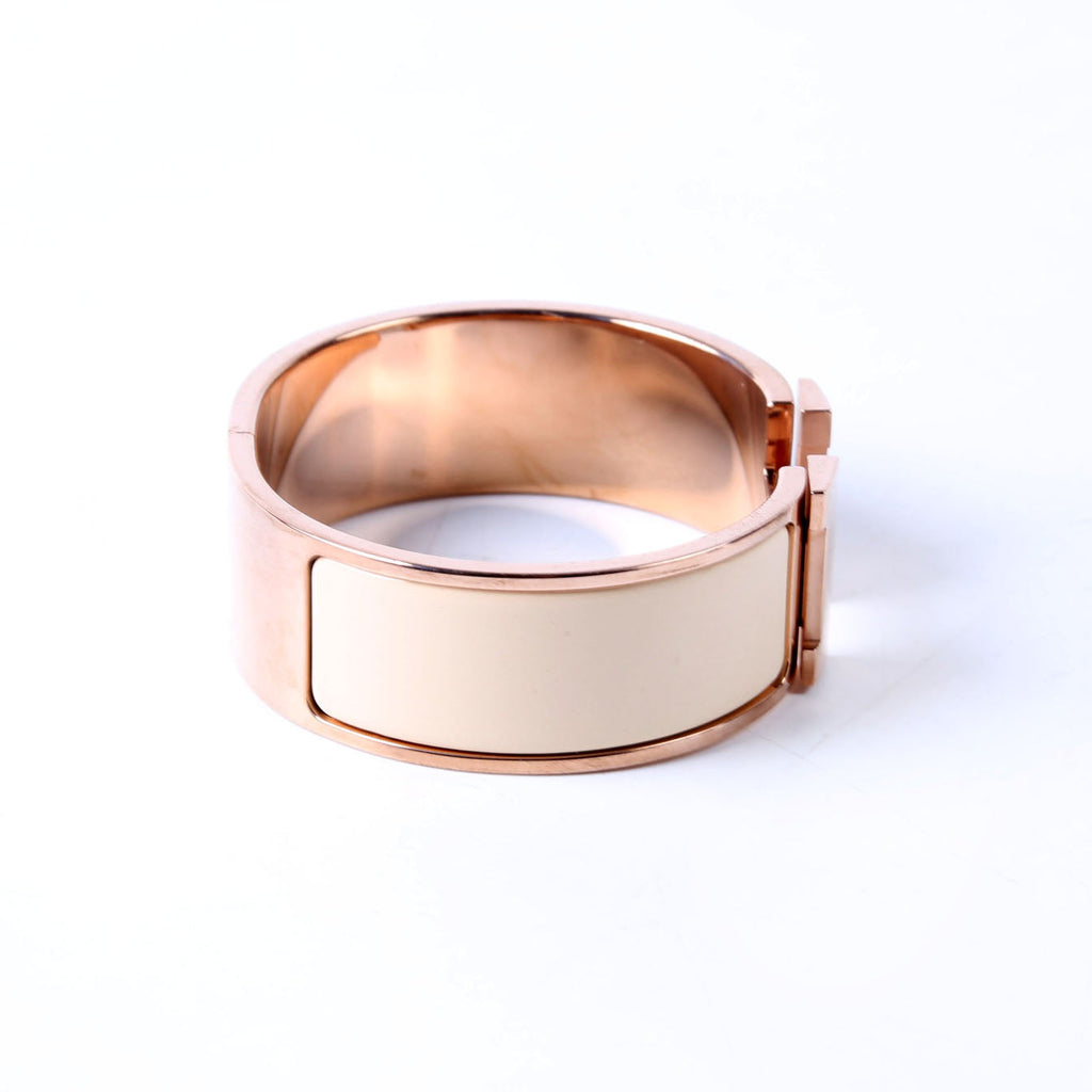 Clic Clac Wide PM Bracelet Gold/Cream