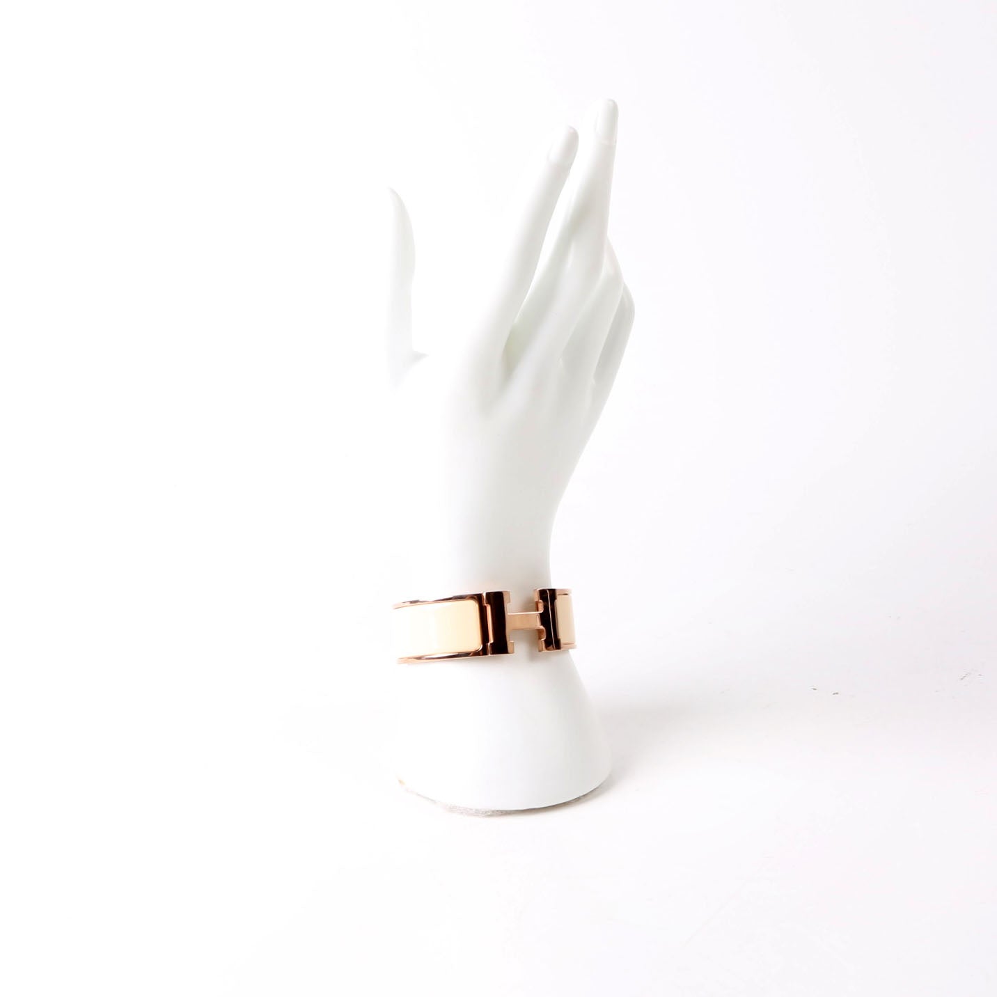 Clic Clac Wide PM Bracelet Gold/Cream
