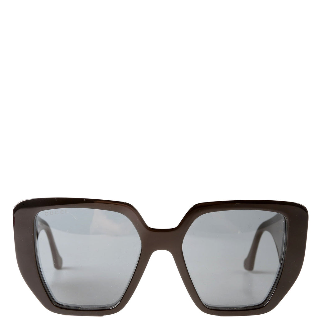Gucci GG0956S Double G Oversized Rectangle Sunglasses Black