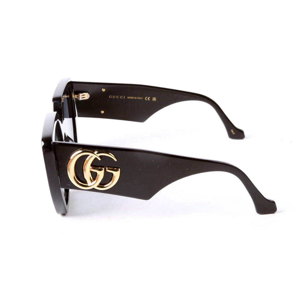 Gucci GG0956S Double G Oversized Rectangle Sunglasses Black