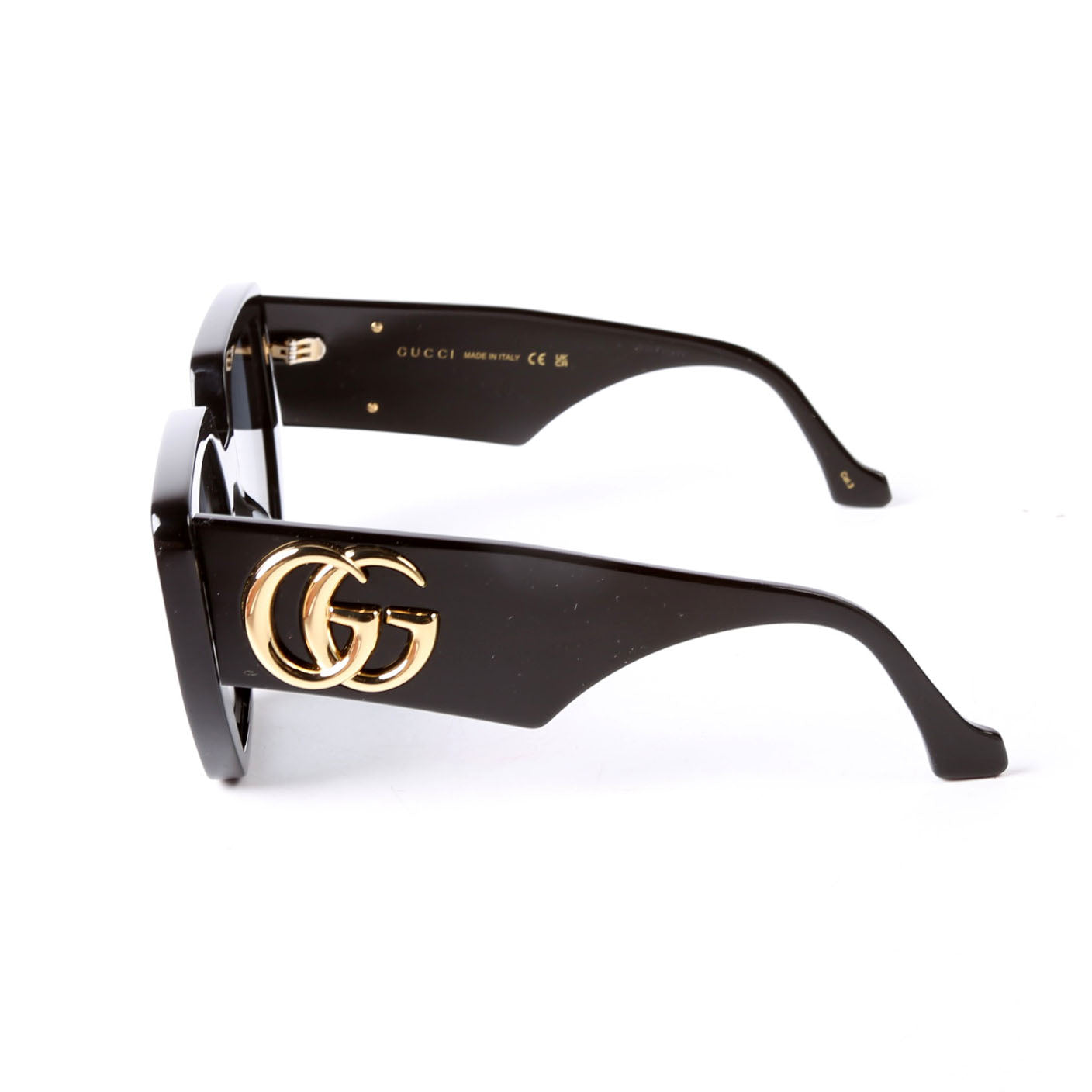 Gucci GG0956S Double G Oversized Rectangle Sunglasses Black