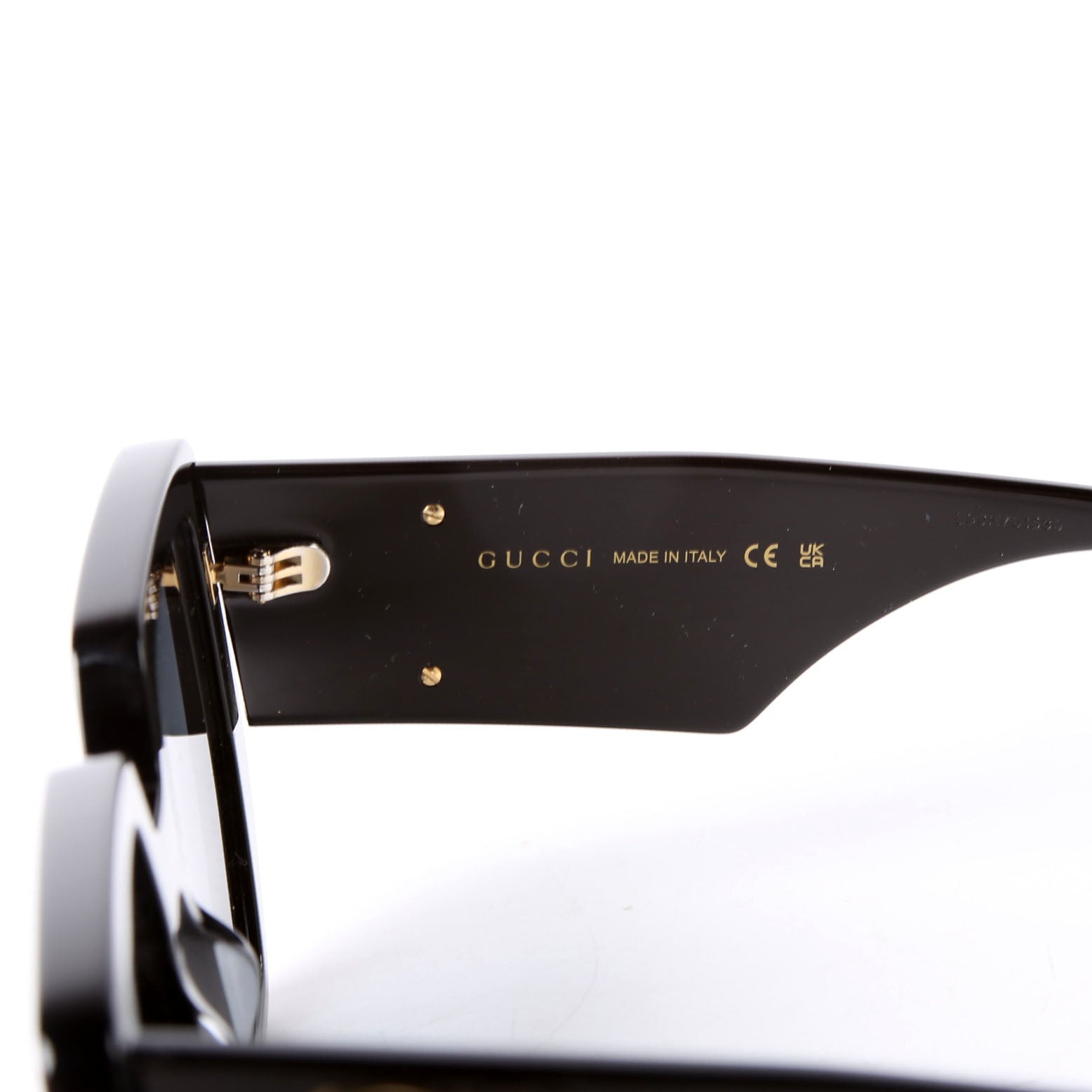 Gucci GG0956S Double G Oversized Rectangle Sunglasses Black