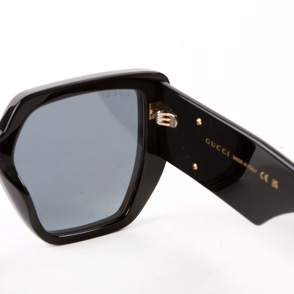 Gucci GG0956S Double G Oversized Rectangle Sunglasses Black