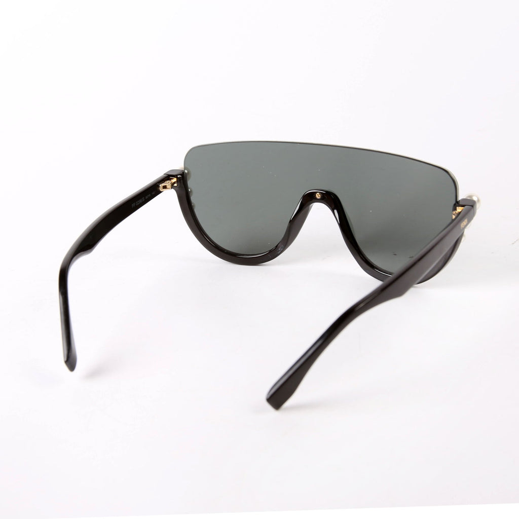 Fendi FF0296/S Pearl Shield Sunglasses Black/Pearl