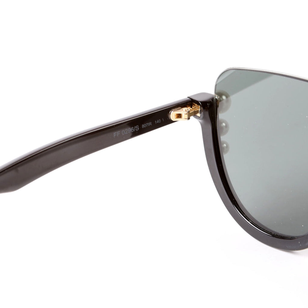 Fendi FF0296/S Pearl Shield Sunglasses Black/Pearl