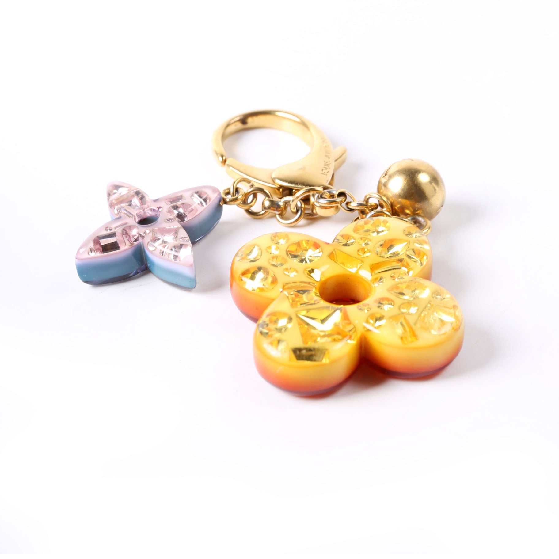 Glam Flower Resin Charm Gold/Multicolor
