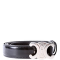 Triomphe Small Taurillon Leather Belt Size 100 Black