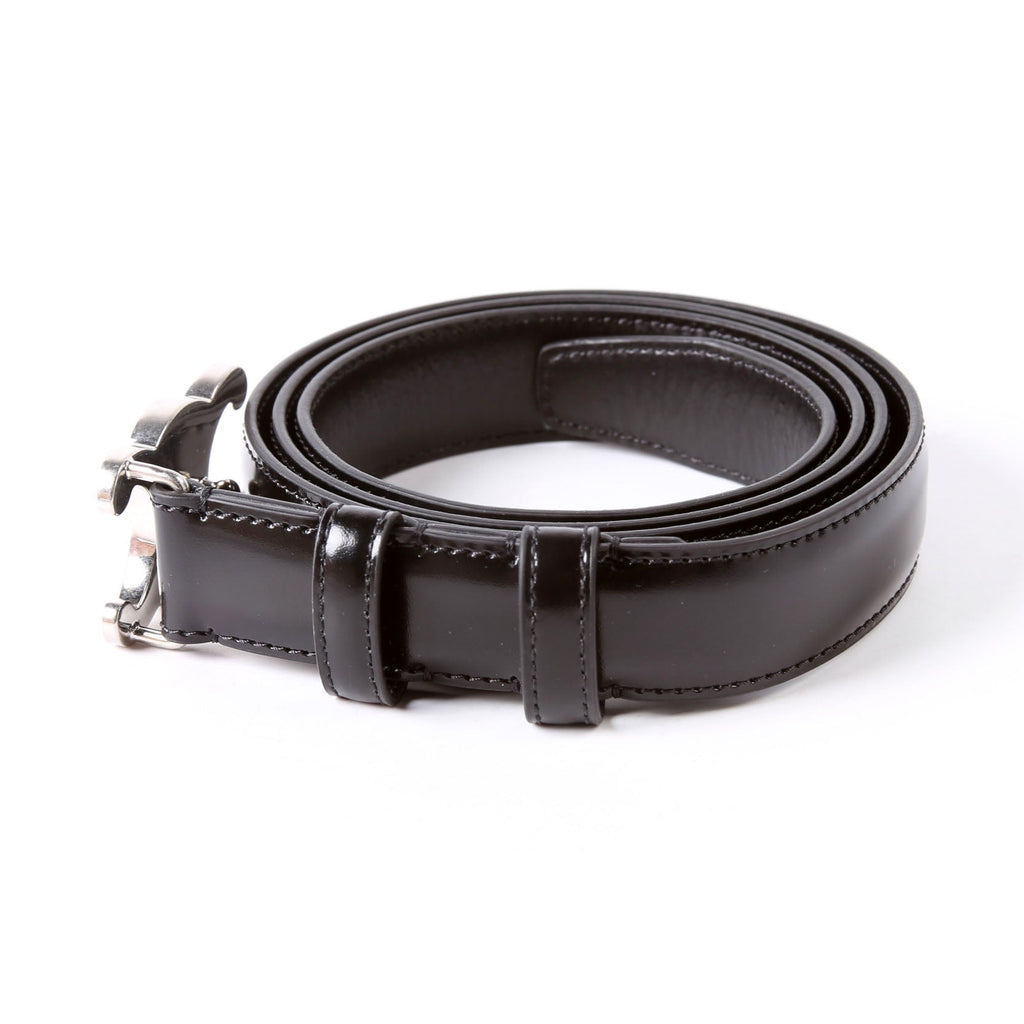 Triomphe Small Taurillon Leather Belt Size 100 Black