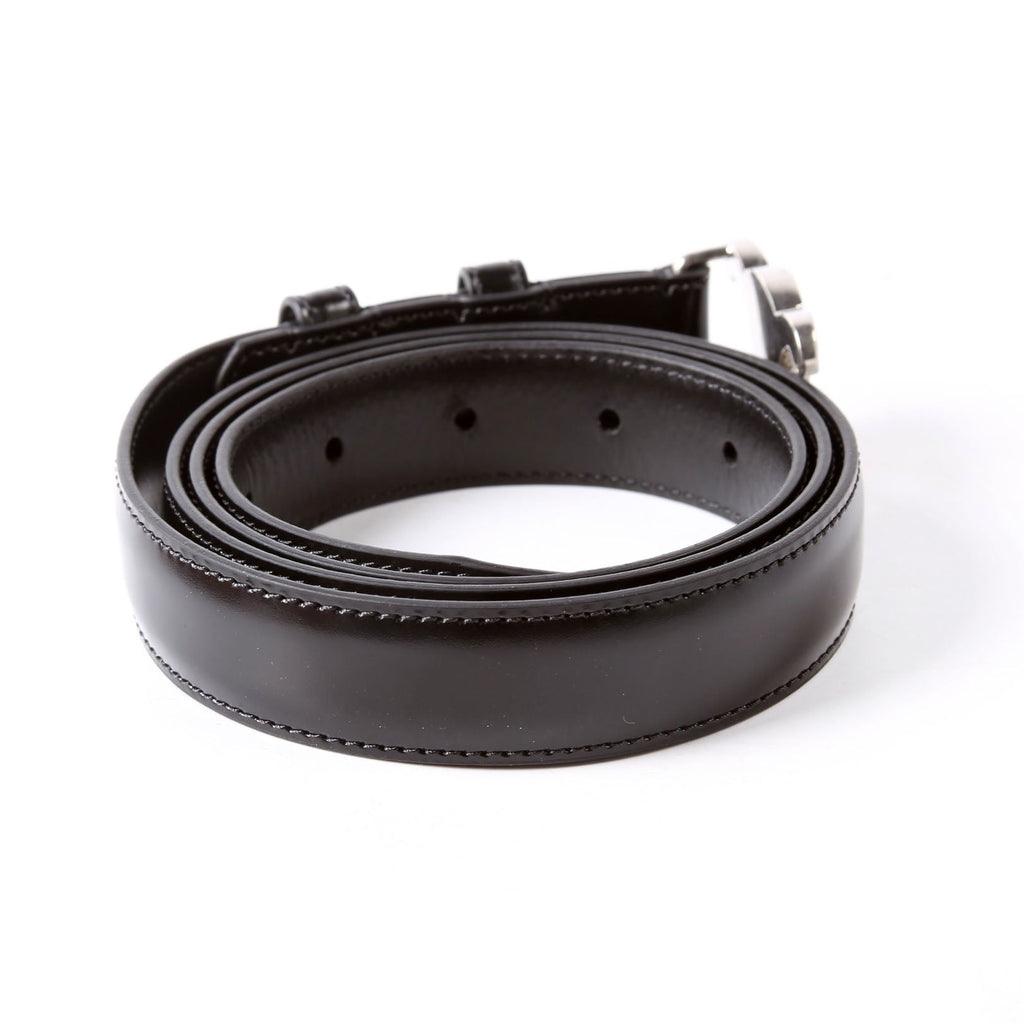 Triomphe Small Taurillon Leather Belt Size 100 Black