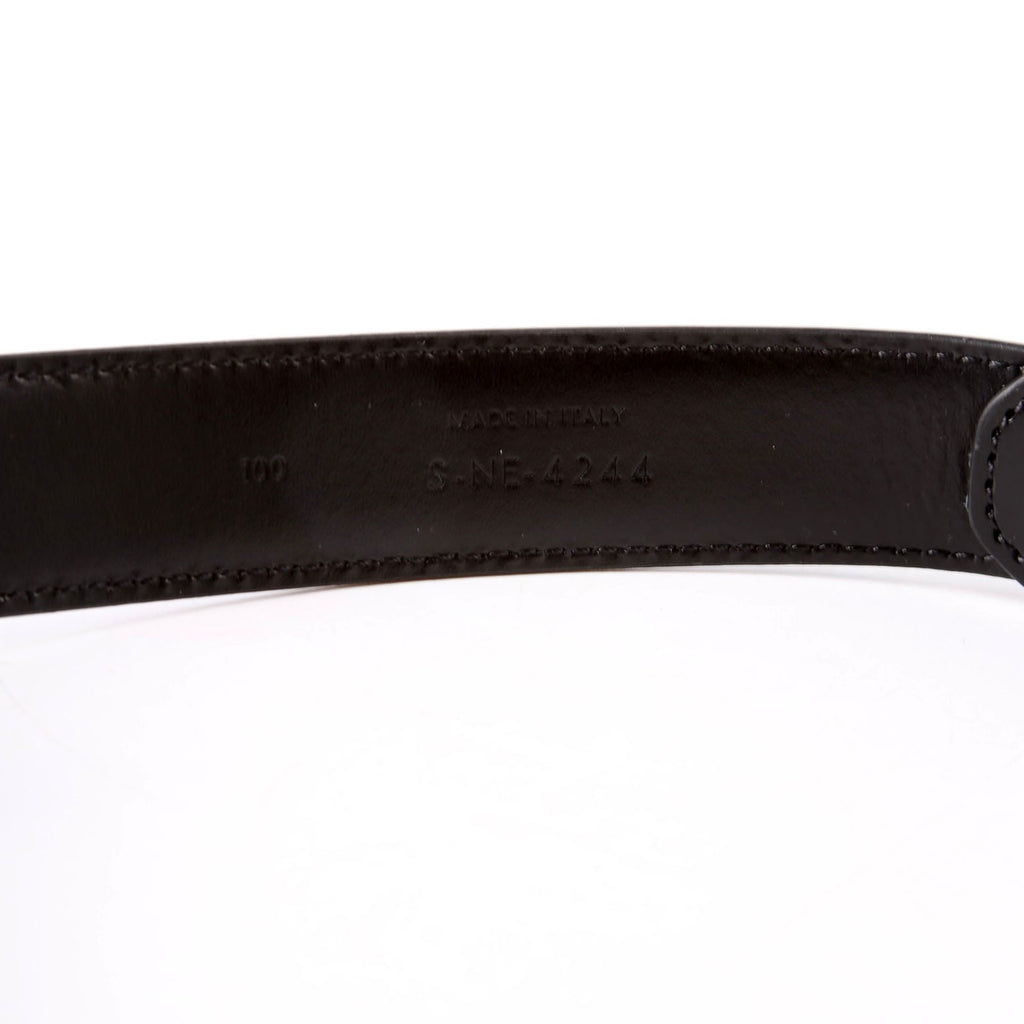 Triomphe Small Taurillon Leather Belt Size 100 Black