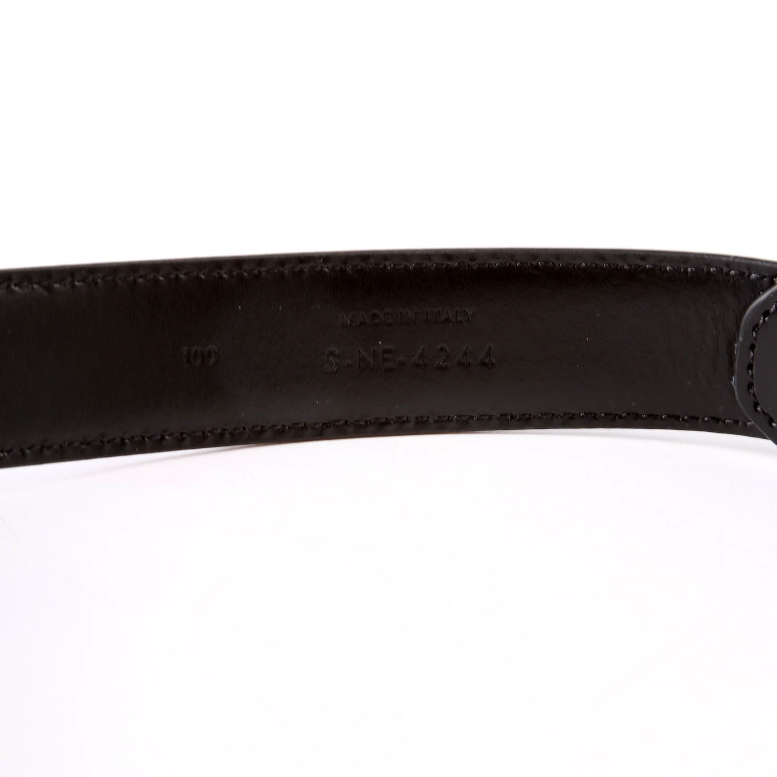 Triomphe Small Taurillon Leather Belt Size 100 Black